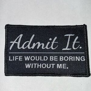 Funny/sarcastic 2 x 3 loop and hook patch